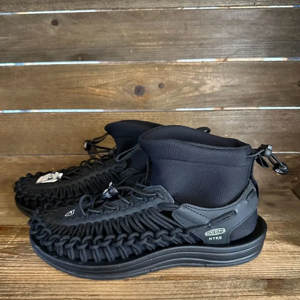New NWOB Womens Keen Uneek High‎ Top x Hyke Black Ankle Boots Shoes Size 8.5 M